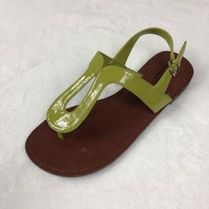 Merona lime green thong sandal SZ 7